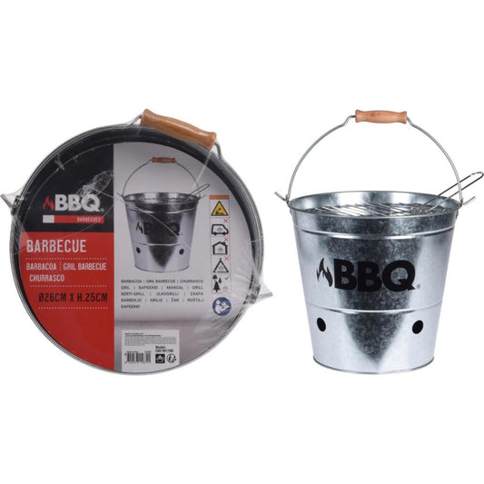 Bbq Emmer 26.5 Cm Metaal/Zilver