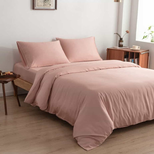 Boomba Bamboo bamboe dekbedovertrek Boomba Bamboo Premium Dekbedovertrek – Cuddle Pink – Knoopsluiting
