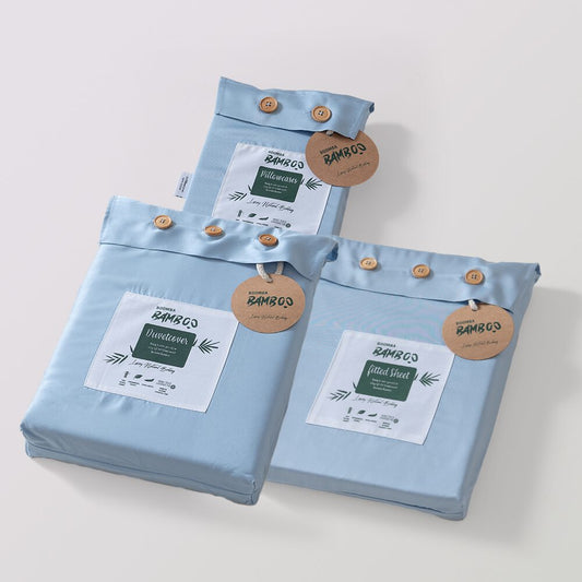 Eenpersoons beddengoedset XL - Sky Blue - HUTWARE.NL