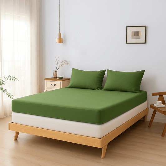 Hoeslaken (Topdekmatras) - Deep Moss - Premium - HUTWARE.NL