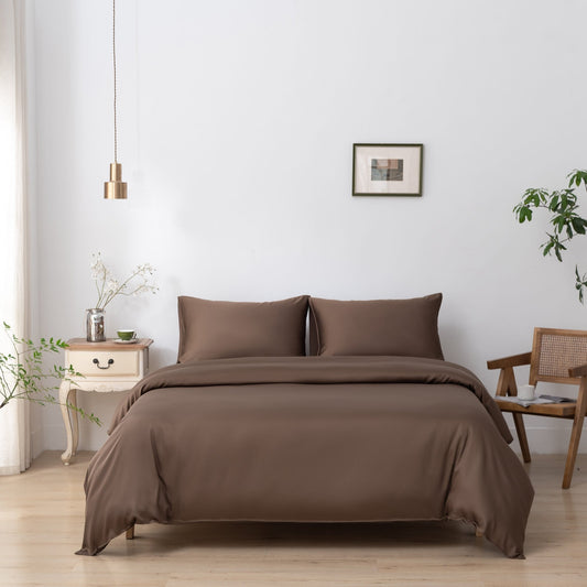 Tweepersoons beddengoedset L - Coffee Brown - HUTWARE.NL