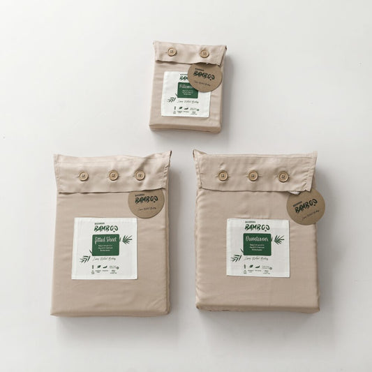 Tweepersoons beddengoedset M - Soft Taupe - HUTWARE.NL