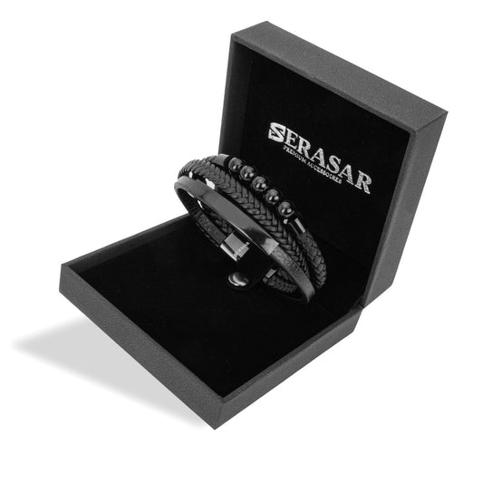 SERASAR Leren Armband met Magneetsluiting