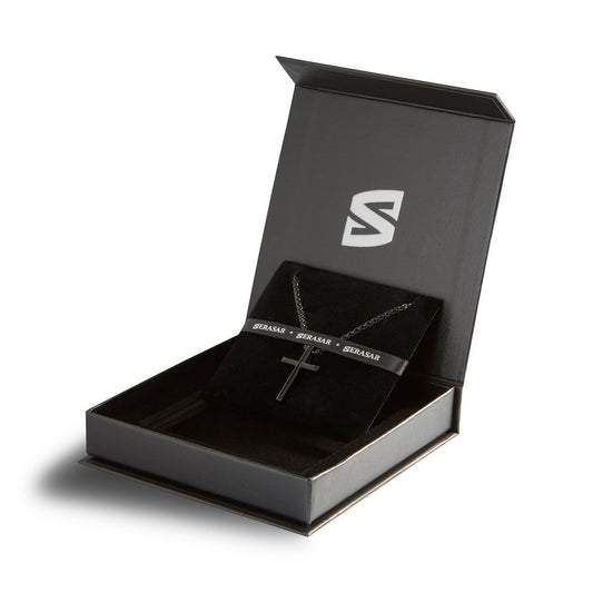 SERASAR Herenketting met Kruishanger – Roestvrij Staal | 50 of 60 cm | Elegant &amp; Duurzaam