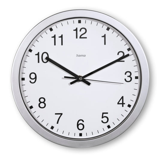 Hama Wandklok Mallorca Tikt Niet 30 Cm Zilver/Wit