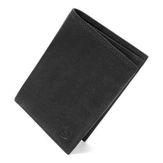 SERASAR Klassieke Herenportemonnee – RFID-bescherming | Echt nappaleer | 12 kaartsleuven