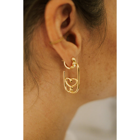 GAVERO Oorringen “Safety Chic” – 925 sterling zilver met 18K vergulding