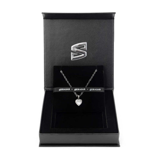SERASAR Damesketting – Sterling Zilver met Hartvormige Hanger