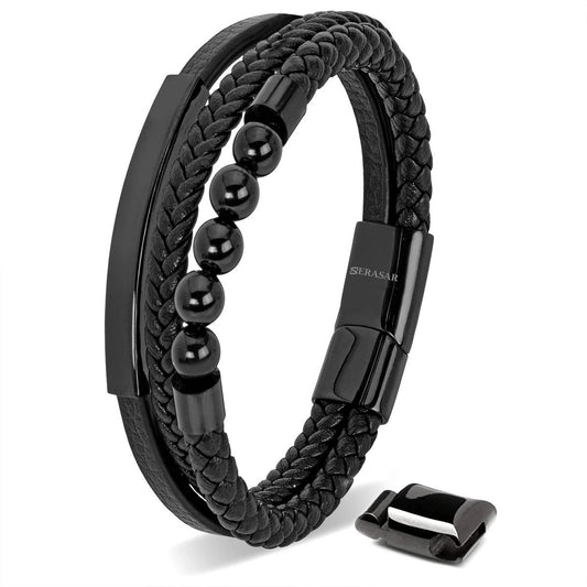 SERASAR Leren Armband met Magneetsluiting
