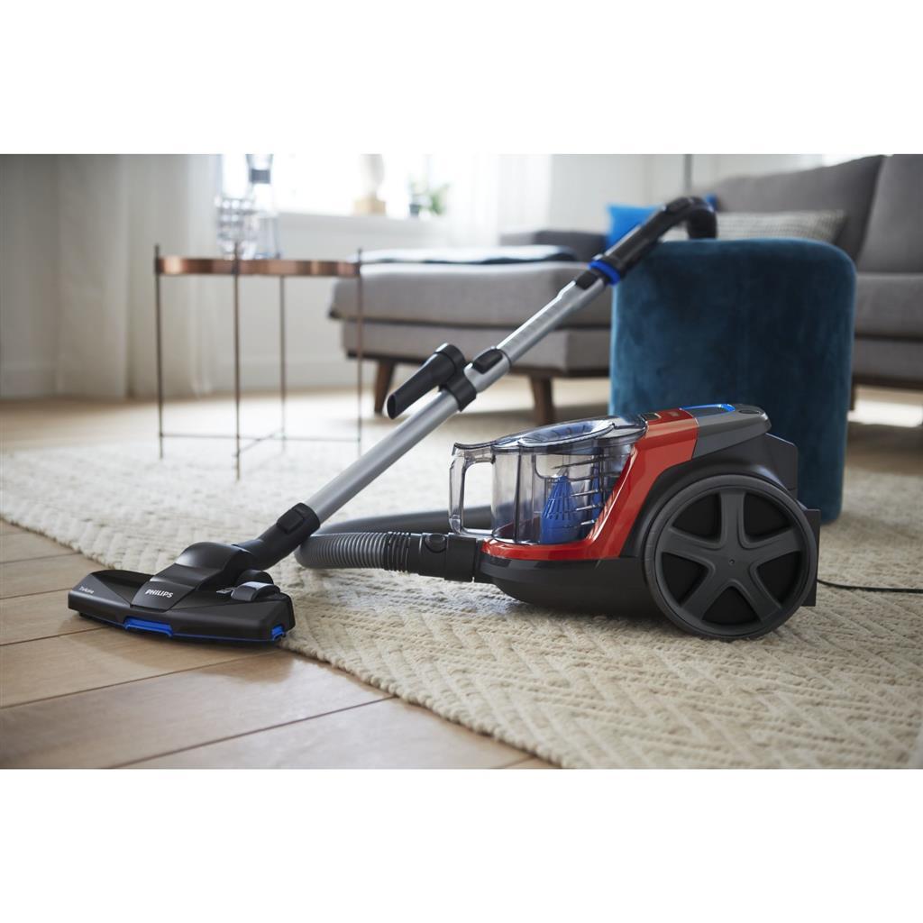 Philips Fc9330/09 Powerpro Compact Stofzuiger Zonder Zak 900W Zwart/Rood
