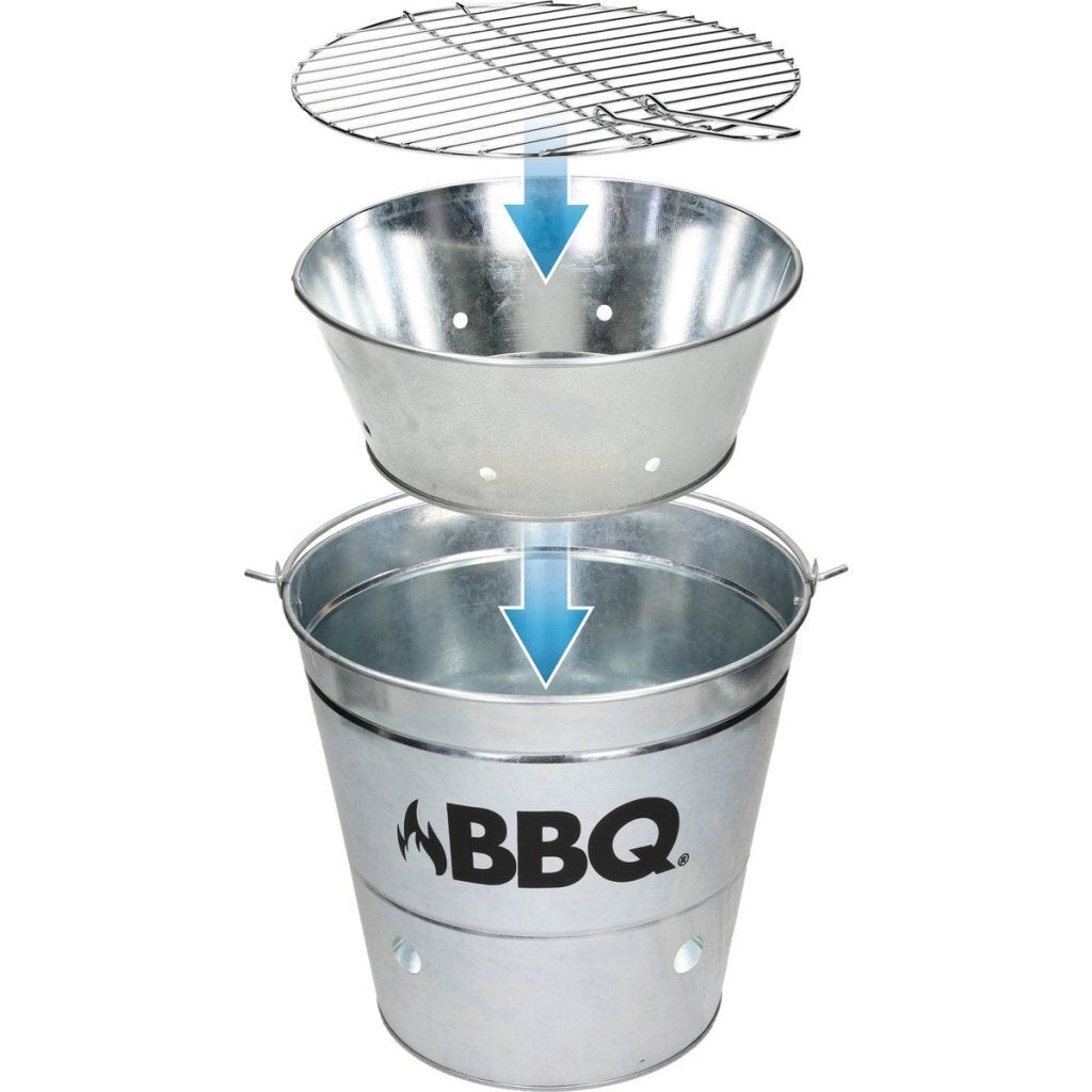 Bbq Emmer 26.5 Cm Metaal/Zilver