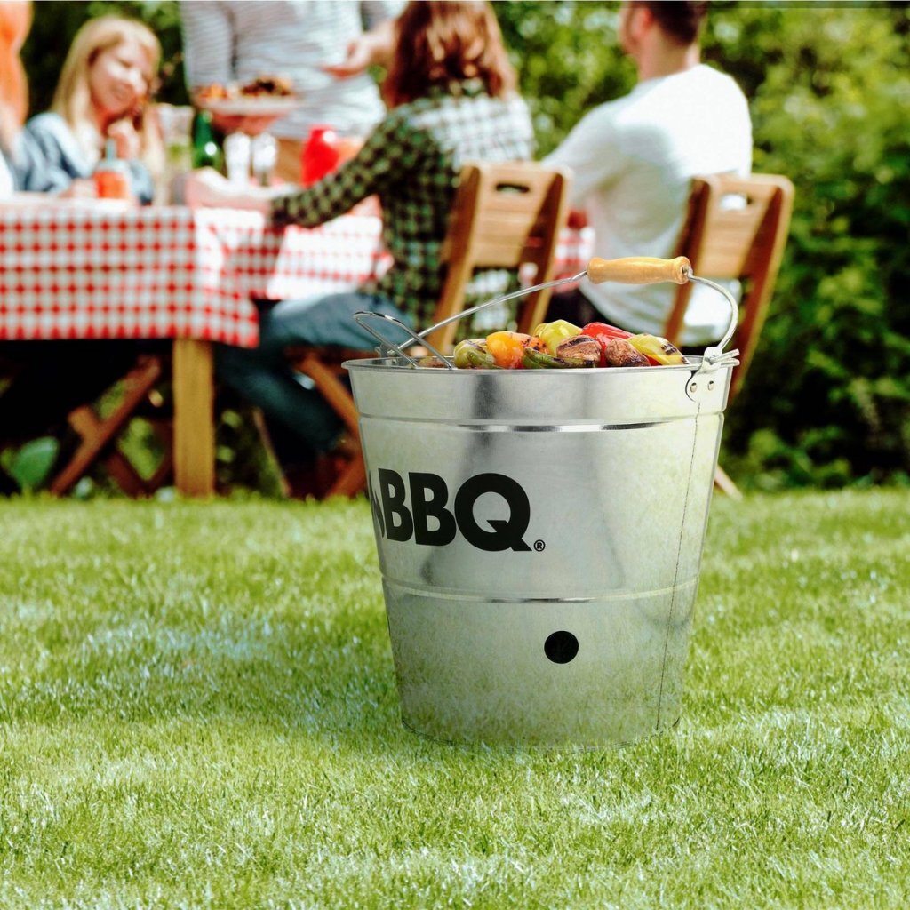 Bbq Emmer 26.5 Cm Metaal/Zilver