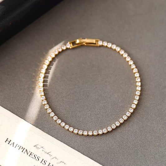 Tijdloze Diamantlook Armband – Klassiek &amp; Sprankelend