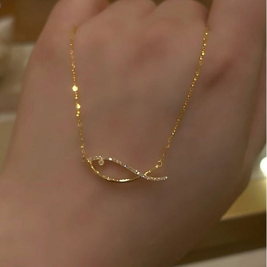 CiCi'De Vis Ketting – Goud Vermeil | AAAA Zirkonia