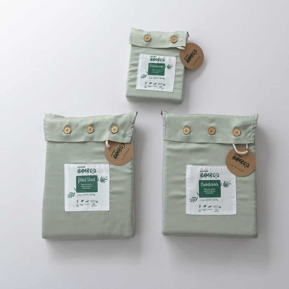 Boomba Bamboo bamboe dekbedovertrek Boomba Bamboo Premium Dekbedovertrek – Sage Green – Knoopsluiting