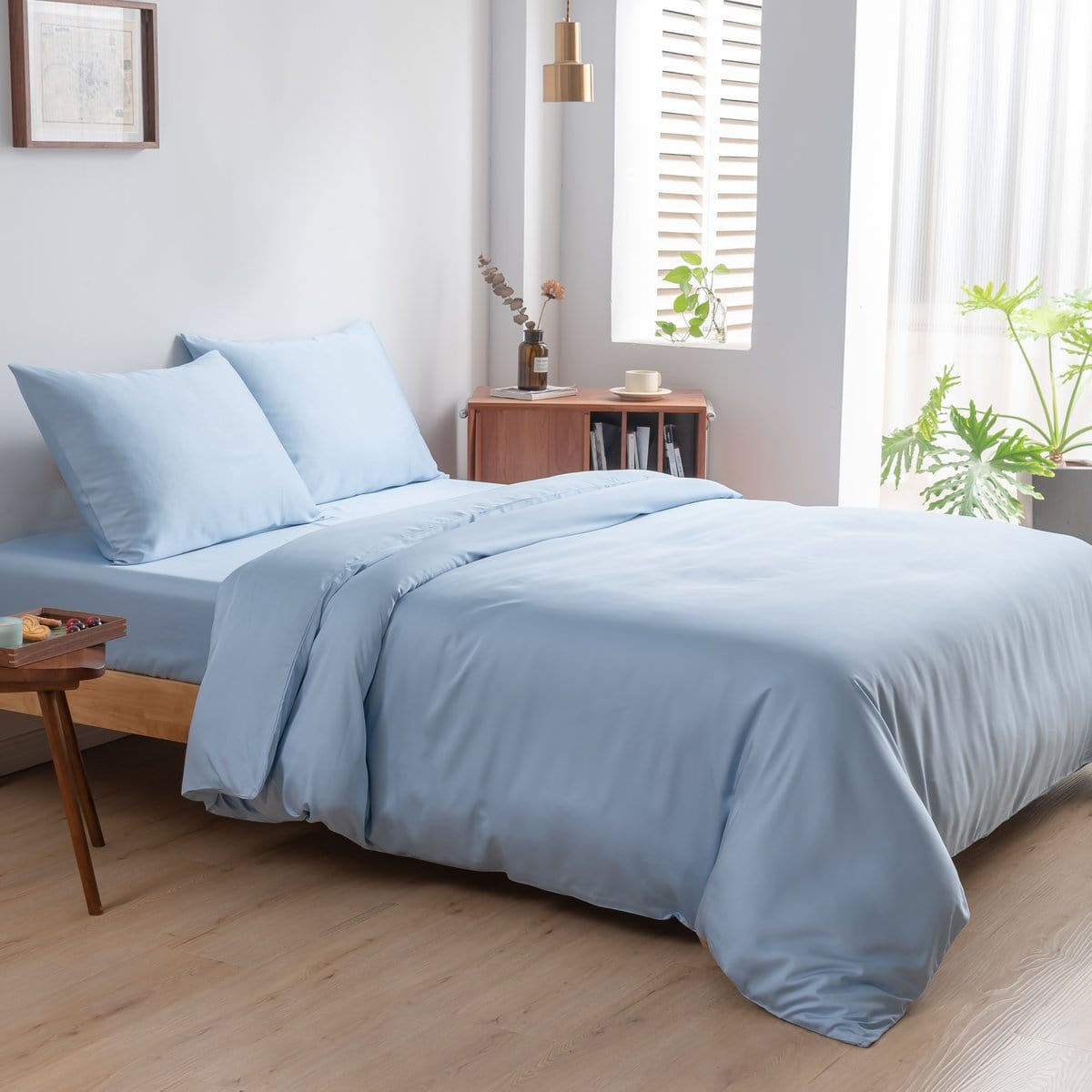 Boomba Bamboo bamboe dekbedovertrek Boomba Premium dekbedovertrek 100% bamboe Sky Blue