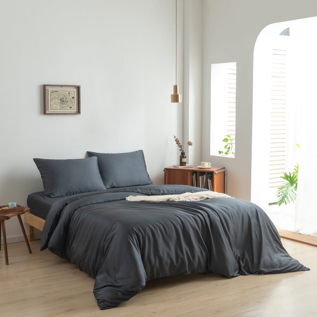 Boomba Bamboo bamboe dekbedovertrek Boomba Premium dekbedovertrek 100% bamboe Space blue