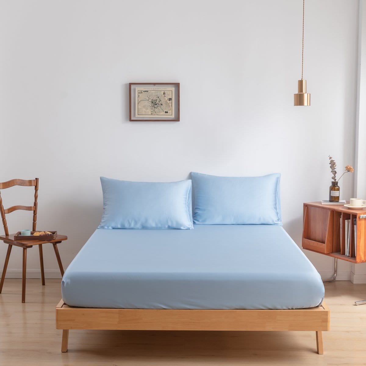 Boomba Bamboo bamboe hoeslaken Boomba Bamboo Premium Hoeslaken – Sky Blue (diverse maten)