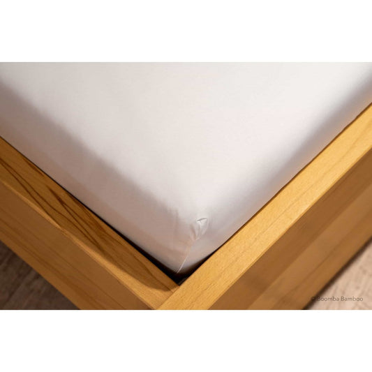 Boomba Bamboo bamboe hoeslaken topdekmatras Boomba Premium hoeslaken voor topdekmatras 100% bamboe Coco white