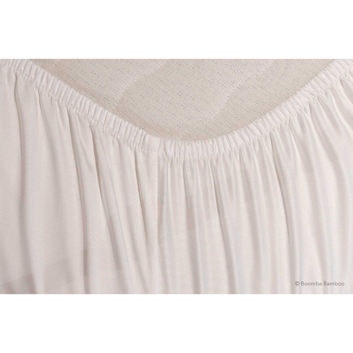 Boomba Bamboo bamboe hoeslaken topdekmatras Boomba Premium hoeslaken voor topdekmatras 100% bamboe Coco white