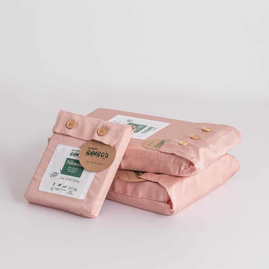 Boomba Bamboo bamboe kussensloop Boomba Bamboo Premium Kussenslopen – Cuddle Pink – Set van 2