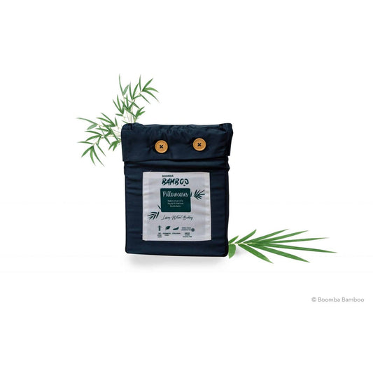 Boomba Bamboo bamboe kussensloop Boomba Bamboo Premium Kussenslopen – Space Blue (2 stuks)