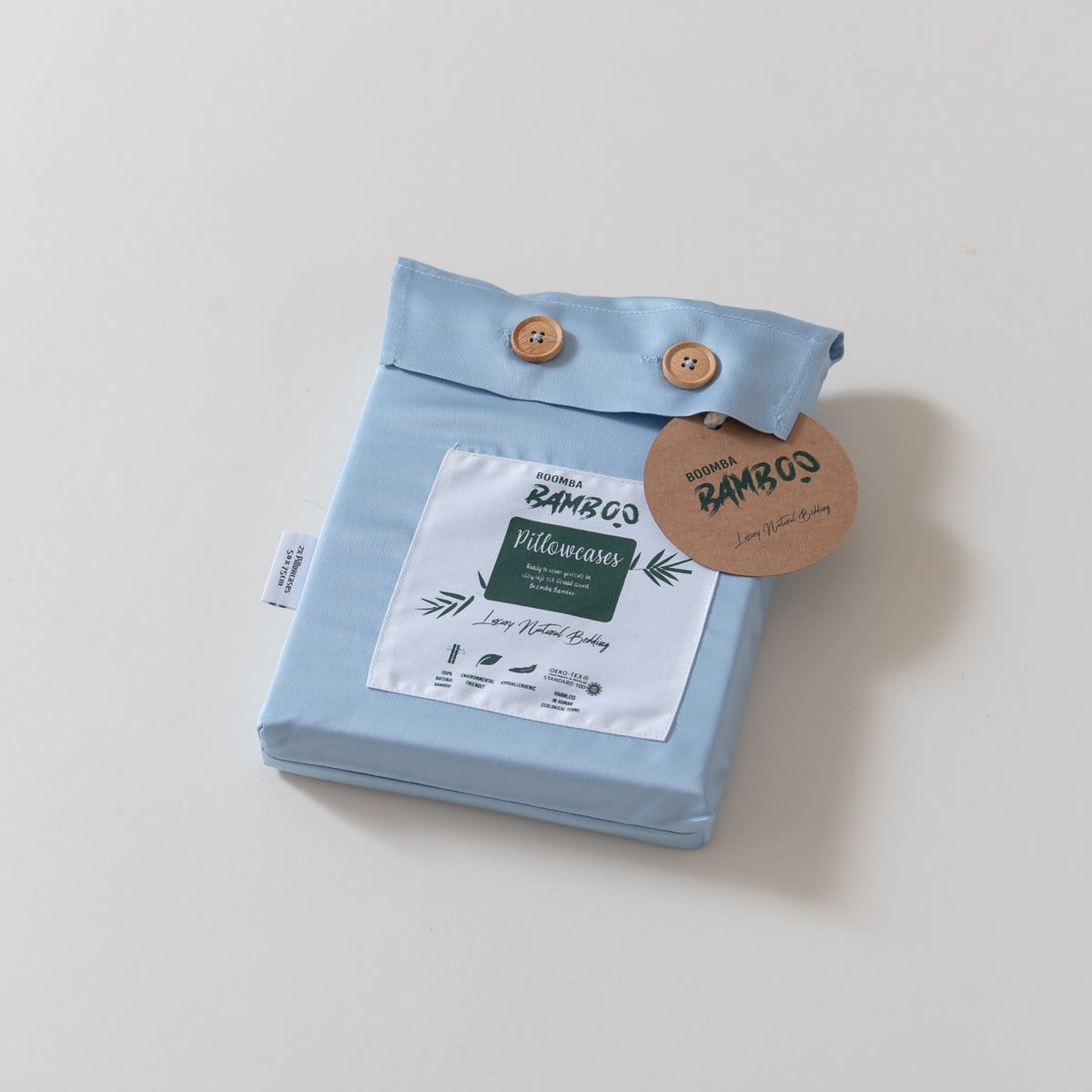 Boomba Bamboo bamboe kussensloop Boomba Premium bamboe kussenslopen 100% bamboe Sky Blue