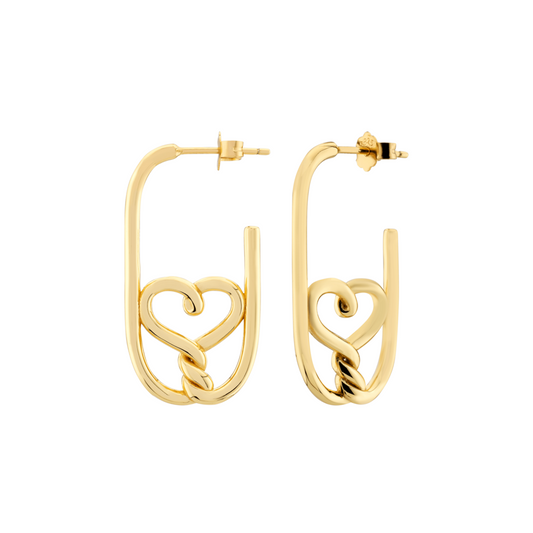 GAVERO Oorringen “Safety Chic” – 925 sterling zilver met 18K vergulding