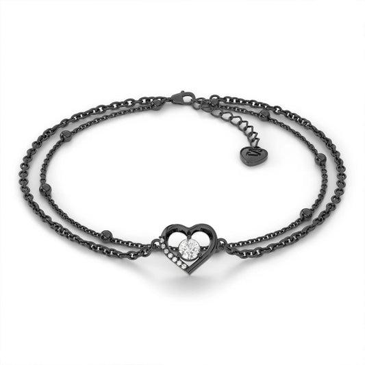 SERASAR Enkelbandje – Sterling Zilver – Hartvormig Design – Verstelbaar