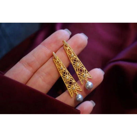 CiCi'De Jewelry Amsterdam – Goud Vermeil Druppeloorbellen met Akoya-parels