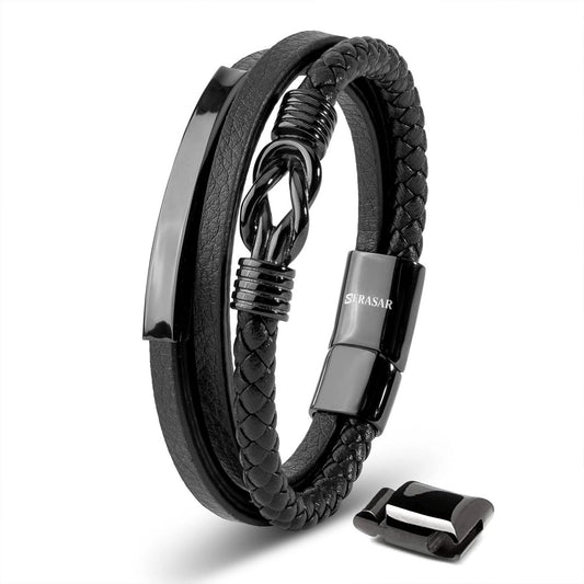 SERASAR Leren Armband met Magneetsluiting