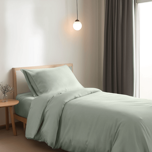 Eenpersoons Beddengoedset Xl - Sage Green - HUTWARE.NL