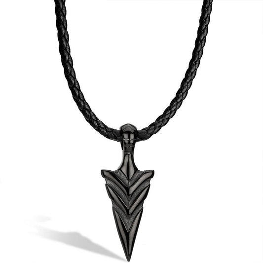 SERASAR Leren Ketting – Met Roestvrijstalen Hanger – Uniseks