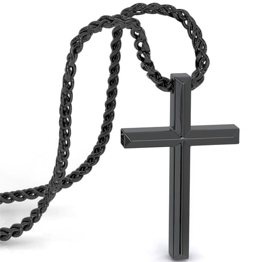 SERASAR Herenketting met Kruishanger – Roestvrij Staal | 50 of 60 cm | Elegant &amp; Duurzaam