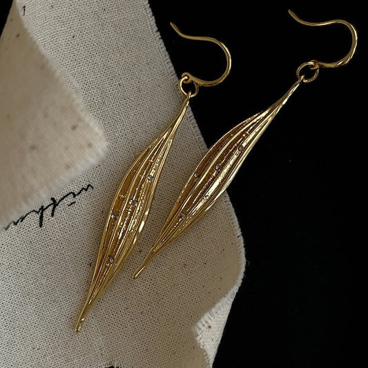 CiCi'De Jewelry Amsterdam – Vergulde Druppeloorbellen "Leaf Grace"