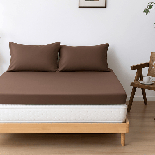 Hoeslaken (Topdekmatras) - Coffee Brown - Premium - HUTWARE.NL