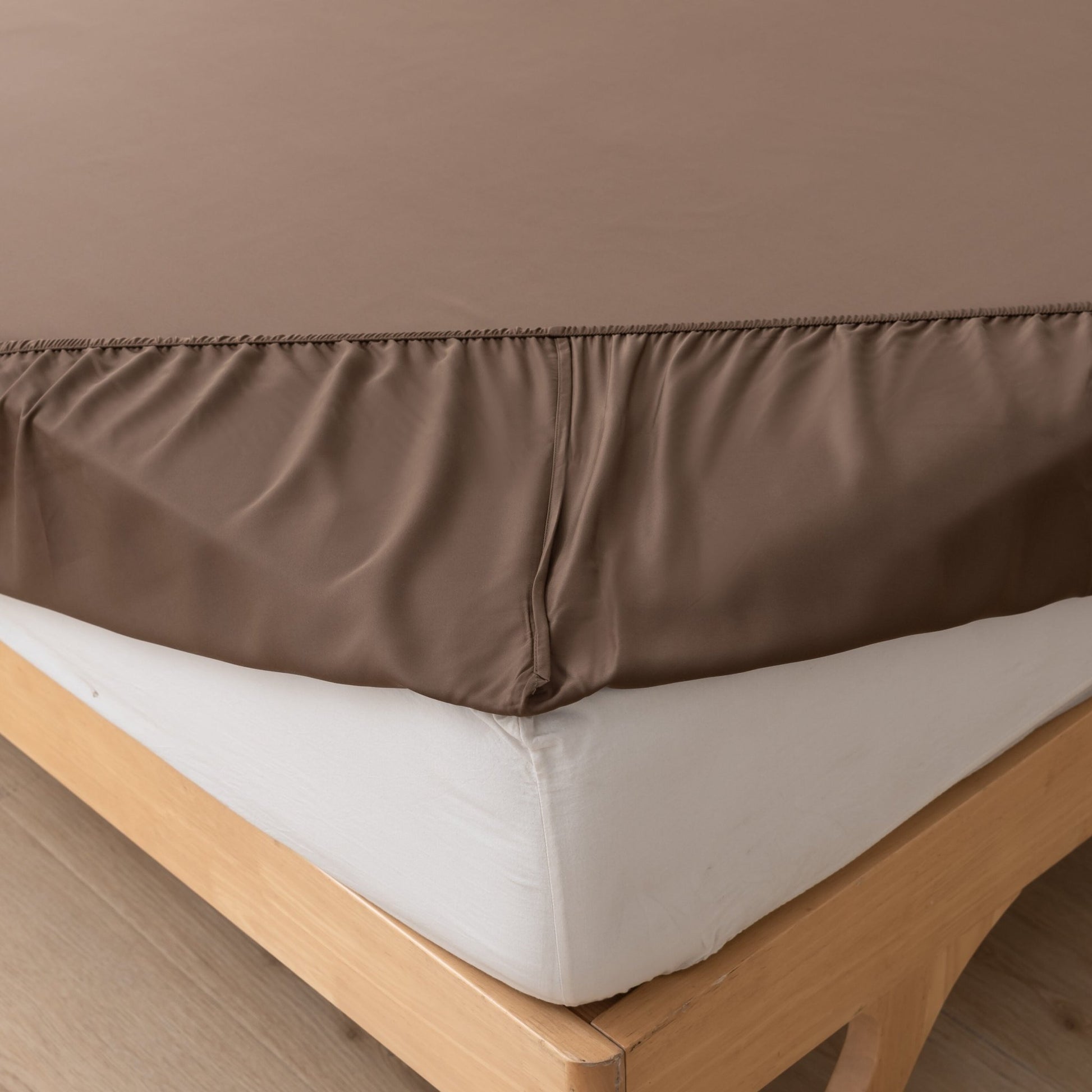 Hoeslaken (Topdekmatras) - Coffee Brown - Premium - HUTWARE.NL