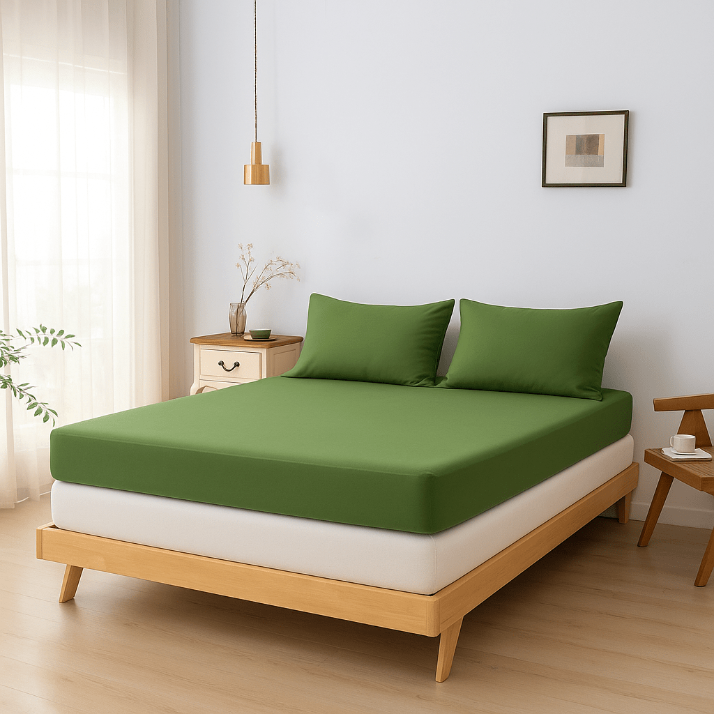 Hoeslaken (Topdekmatras) - Deep Moss - Premium - HUTWARE.NL