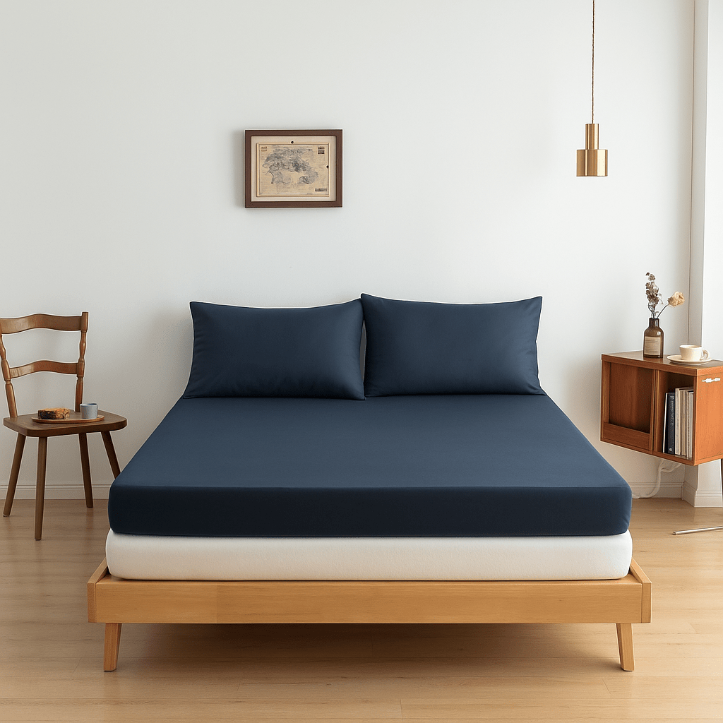 Hoeslaken (Topdekmatras) - Space Blue - Premium - HUTWARE.NL